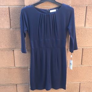 NWT Calvin Klein cobalt navy dress back zip